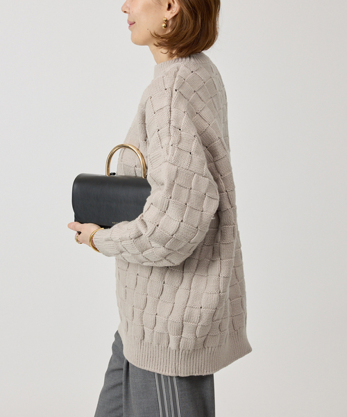 VERMEIL par iena（ヴェルメイユパーイエナ）の「リンクスブロックプルオーバー（ニット/セーター・レディース・ブラウン/ベージュ/ネイビー・FREE）」の22枚目の写真