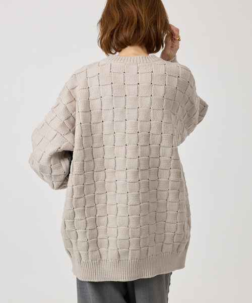 VERMEIL par iena（ヴェルメイユパーイエナ）の「リンクスブロックプルオーバー（ニット/セーター・レディース・ブラウン/ベージュ/ネイビー・FREE）」の12枚目の写真