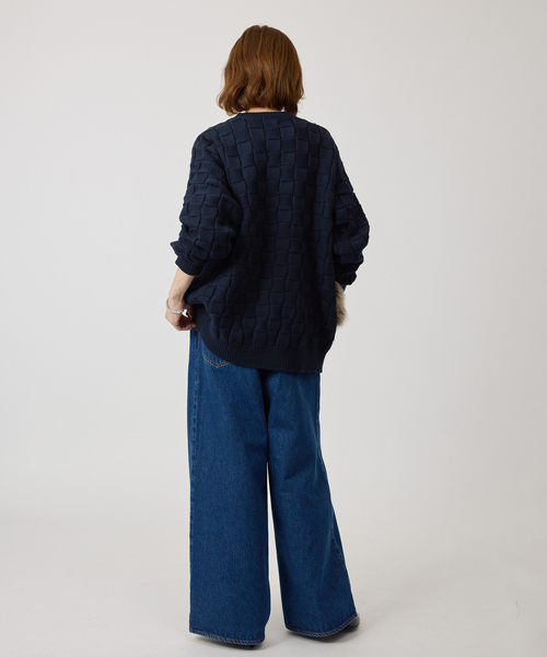 VERMEIL par iena（ヴェルメイユパーイエナ）の「リンクスブロックプルオーバー（ニット/セーター・レディース・ブラウン/ベージュ/ネイビー・FREE）」の10枚目の写真