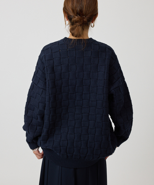 VERMEIL par iena（ヴェルメイユパーイエナ）の「リンクスブロックプルオーバー（ニット/セーター・レディース・ブラウン/ベージュ/ネイビー・FREE）」の5枚目の写真