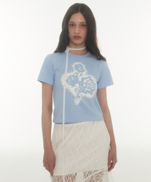 Midnight Move（ミッドナイトムーブ）の「fl crop t (sky blue)（Tシャツ/カットソー）」