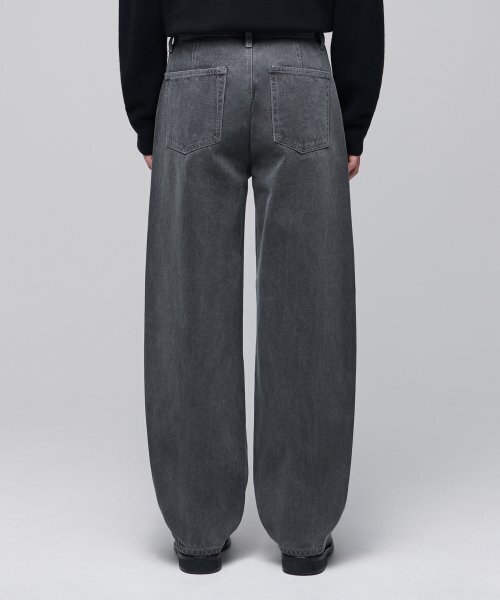 MUSINSA STANDARD（ムシンサスタンダード）の「ツイストセミバルーンデニムパンツ[グレー]（デニムパンツ・メンズ・その他・30/31/33/26/27/28/40/38/42/36/34/32/29）」の8枚目の写真