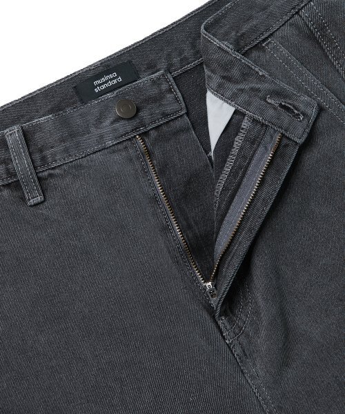 MUSINSA STANDARD（ムシンサスタンダード）の「ツイストセミバルーンデニムパンツ[グレー]（デニムパンツ・メンズ・その他・30/31/33/26/27/28/40/38/42/36/34/32/29）」の9枚目の写真