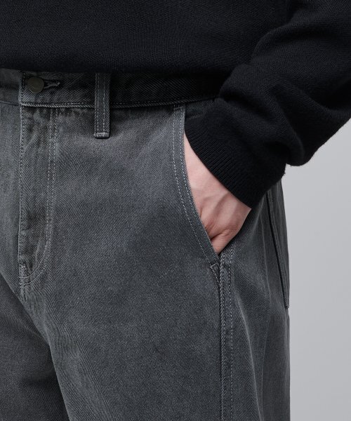 MUSINSA STANDARD（ムシンサスタンダード）の「ツイストセミバルーンデニムパンツ[グレー]（デニムパンツ・メンズ・その他・30/31/33/26/27/28/40/38/42/36/34/32/29）」の10枚目の写真