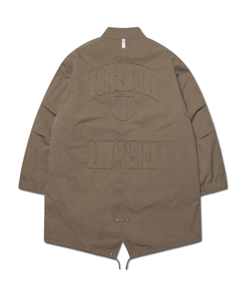 NOMANUAL(NOMANUAL)の「PATCHED EMBLEM PARKA - WASHED BROWN(ミリタリージャケット・レディース・その他・X-LARGE/MEDIUM/LARGE)」の3枚目の写真