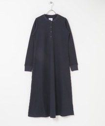 SEAGREEN BIG WAFFLE HENRY NECK ONEPIECE