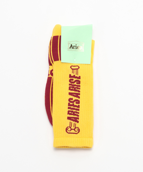 ARIES(アリーズ)の「ARIES / アリーズ COLUMN SOCK(ソックス/靴下・メンズ・ブラック/ホワイト/イエロー・SMALL/LARGE)」の3枚目の写真