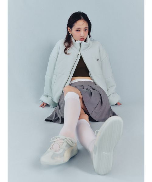 SNIDEL（スナイデル）の「【SNIDEL×PUMA】中綿ショートブルゾン（ブルゾン・レディース・ブラック/ライトブルー・S）」の8枚目の写真