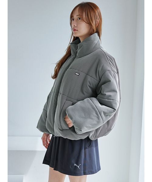 SNIDEL（スナイデル）の「【SNIDEL×PUMA】中綿ショートブルゾン（ブルゾン・レディース・ブラック/ライトブルー・S）」の11枚目の写真