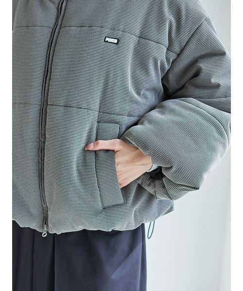 SNIDEL（スナイデル）の「【SNIDEL×PUMA】中綿ショートブルゾン（ブルゾン・レディース・ブラック/ライトブルー・S）」の13枚目の写真