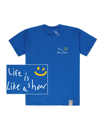 GRAVER（グレーバー）の「[UNISEX] Drawing Smile Life Logo Short Sleeve Tee_Cobalt Blue（Tシャツ/カットソー・メンズ）」