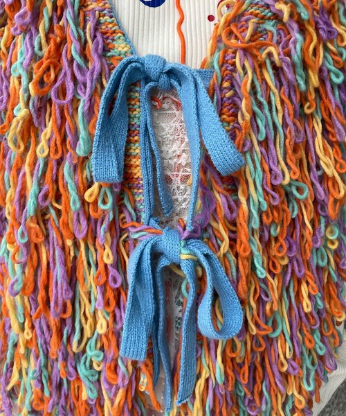 HELLO.SANFRANCISCO（ハローサンフランシスコ）の「【HELLO.SANFRANCISCO/ハローサンフランシスコ】カラーループフリンジリボンベスト（ベスト・レディース・オレンジ/ピンク・ONE SIZE）」の19枚目の写真