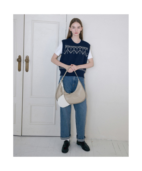 LAP（ラップ）の「SLIDE HOBO BAG AR7AB226（ショルダーバッグ・レディース・ブラック/ベージュ/アイボリー・FREE）」の5枚目の写真