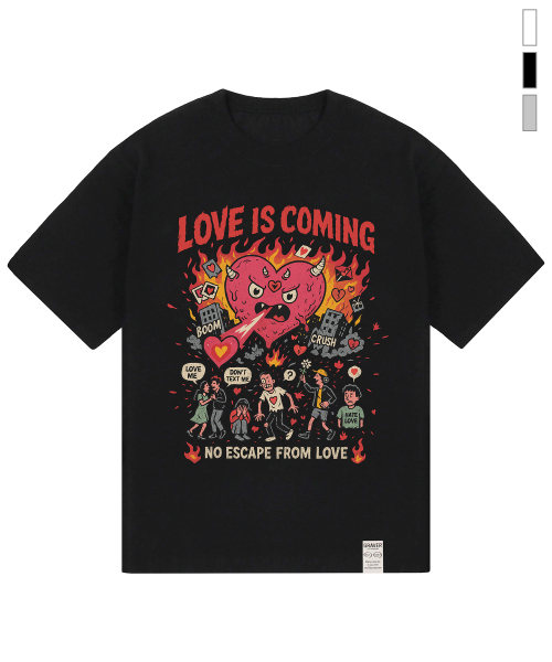 GRAVER（グレーバー）の「[UNISEX] Love is coming short sleeve t-shirt_3 colors（Tシャツ/カットソー・メンズ・ホワイト/ブラック/グレー・LARGE/MEDIUM/SMALL/X-LARGE）」の2枚目の写真