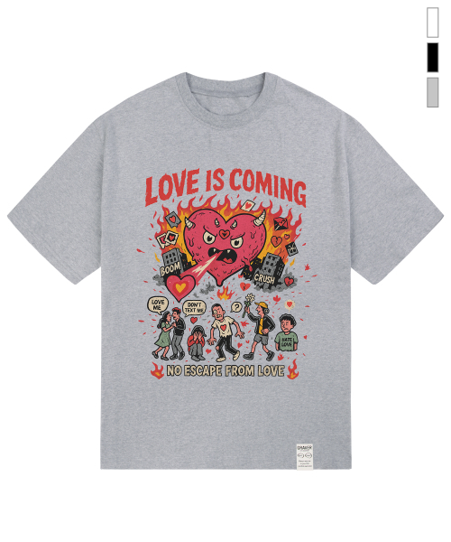 GRAVER（グレーバー）の「[UNISEX] Love is coming short sleeve t-shirt_3 colors（Tシャツ/カットソー・メンズ・ホワイト/ブラック/グレー・LARGE/MEDIUM/SMALL/X-LARGE）」の4枚目の写真