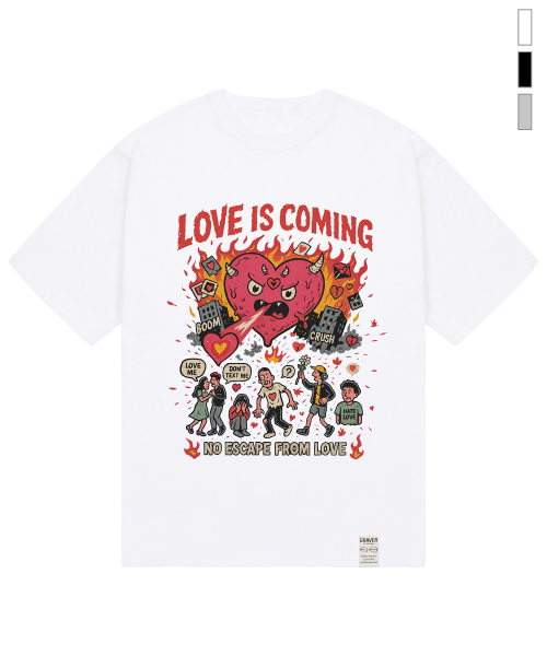 GRAVER（グレーバー）の「[UNISEX] Love is coming short sleeve t-shirt_3 colors（Tシャツ/カットソー・メンズ・ホワイト/ブラック/グレー・LARGE/MEDIUM/SMALL/X-LARGE）」の8枚目の写真
