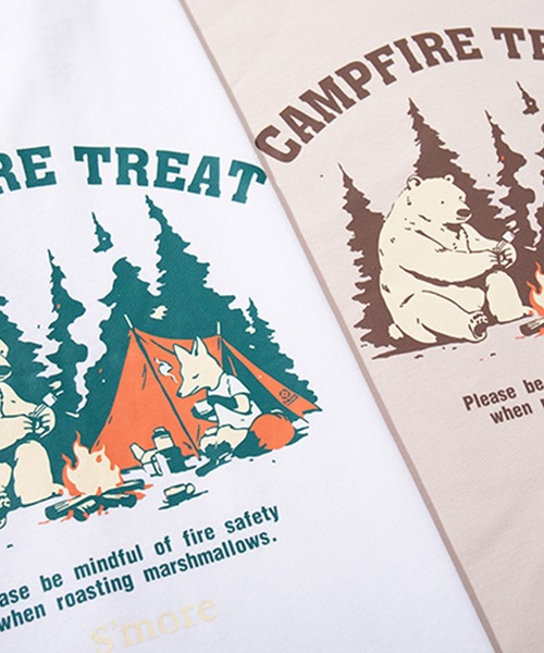 S'more(スモア)の「S'more Campfire Treat Raglan L/S Tee キャンプファイヤートリートラグランロングスリーブTシャツ(Tシャツ/カットソー・レディース・ベージュ/ホワイト・MEDIUM/LARGE/X-LARGE/SMALL)」の6枚目の写真
