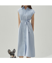 VIKINI VENDER（ビキニベンダー）の「Positano Shirt Tie Long Dress - BLUE（ワンピース）」