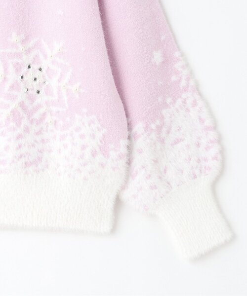 kate spade new york kids（ケイトスペードニューヨーク）の「スノーフレークセーター（ニット/セーター・キッズ・サックスブルー/ピンク・L(150-160cm)/90-100cm/S(110-120cm)/M(130-140cm)）」の7枚目の写真