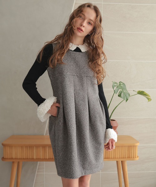 DONOBAN（ドノバン）の「フラワーブロッサムニット（ニット/セーター・レディース・アイボリー/ブラック/グレー・ONE）」の21枚目の写真