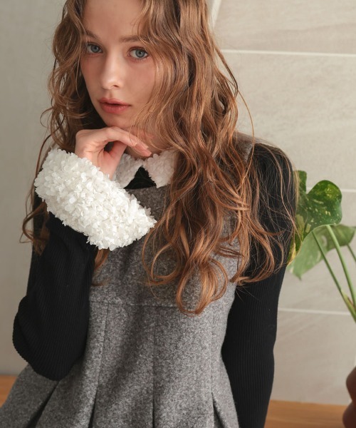 DONOBAN（ドノバン）の「フラワーブロッサムニット（ニット/セーター・レディース・アイボリー/ブラック/グレー・ONE）」の22枚目の写真