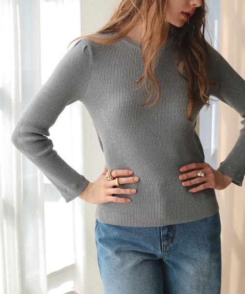 DONOBAN（ドノバン）の「フラワーブロッサムニット（ニット/セーター・レディース・アイボリー/ブラック/グレー・ONE）」の18枚目の写真