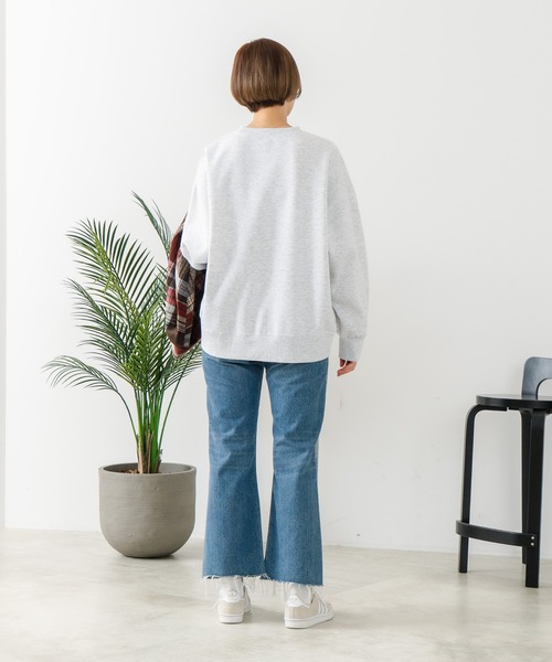 fort point(フォーポイント)の「【C-FORT POINT/フォートポイント】カレッジロゴ ステッチ刺繍トレーナー(スウェット・レディース・杢グレー/チャコールグレー/ライトグレー・FREE)」の18枚目の写真
