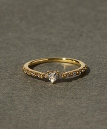 JUPITER（ジュピター）の「【K18】ハートシェイプダイヤモンドハーフエタニティリング/0.2ct（リング）」