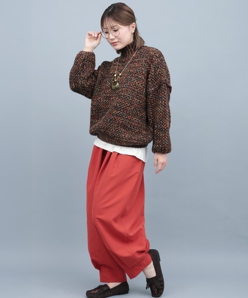 チチカカ（チチカカ）の「メランジハイネックニットプルオーバー（ニット/セーター・レディース・グレー/パープル/ブラウン・FREE）」の5枚目の写真