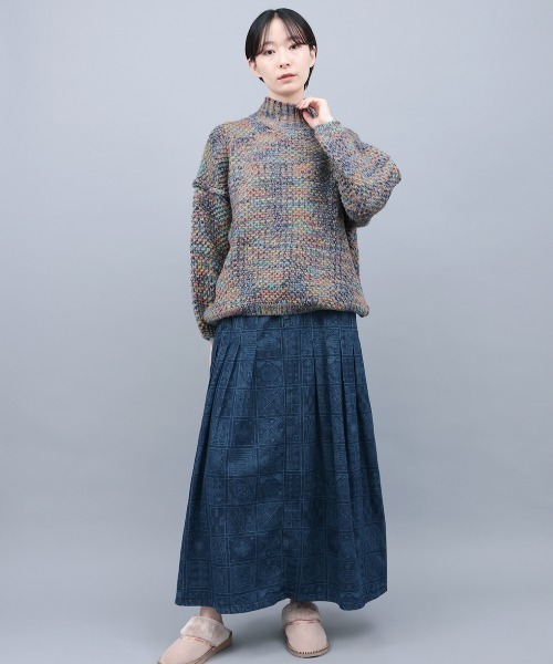 チチカカ（チチカカ）の「メランジハイネックニットプルオーバー（ニット/セーター・レディース・グレー/パープル/ブラウン・FREE）」の4枚目の写真