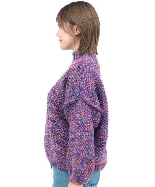 チチカカ（チチカカ）の「メランジハイネックニットプルオーバー（ニット/セーター・レディース・グレー/パープル/ブラウン・FREE）」の10枚目の写真