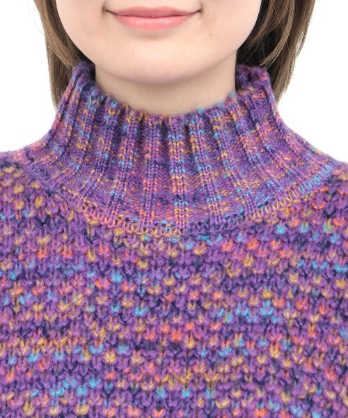 チチカカ（チチカカ）の「メランジハイネックニットプルオーバー（ニット/セーター・レディース・グレー/パープル/ブラウン・FREE）」の12枚目の写真