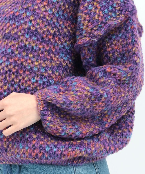 チチカカ（チチカカ）の「メランジハイネックニットプルオーバー（ニット/セーター・レディース・グレー/パープル/ブラウン・FREE）」の13枚目の写真