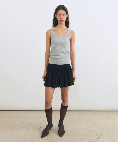 INSILENCE WOMEN(インサイレンスウーマン)の「スモーキングミニスカート BLACK(スカート・レディース・その他・SMALL/MEDIUM)」の1枚目の写真