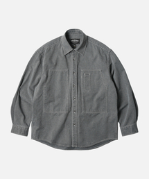 WASHED CARPENTER POCKET WORK SHIRT _ CHARCOAL