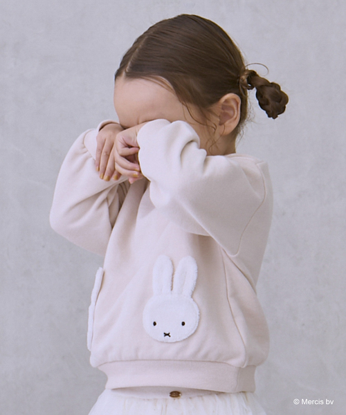 petit main（プティマイン）の「【miffy】モチーフトレーナー（スウェット・キッズ・アイボリー/ブラック/ライトピンク/ブルー・100cm/80ｃｍ/90cm/110cm/120cm/130cm）」の22枚目の写真