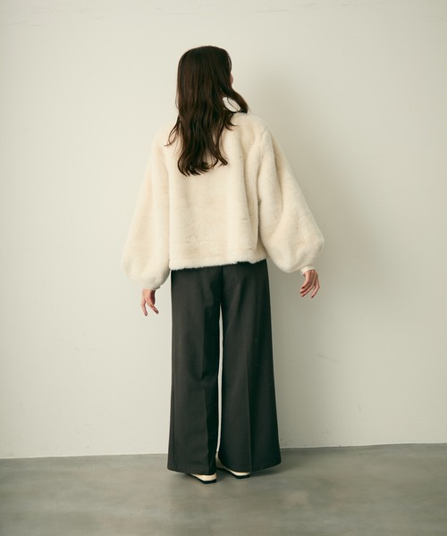 Lunea（ルネア）の「ボリュームファーブルゾン（ブルゾン・レディース・ブラウン/アイボリー/ブラック・FREE）」の22枚目の写真