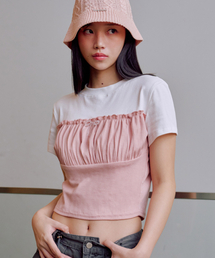 ララリボンシャーリングトップス[PINK]