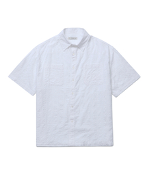 マルチプレイド 半袖シャツ (ホワイト)
