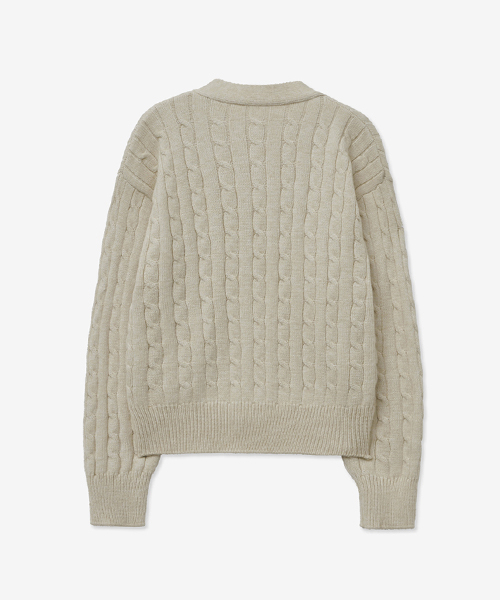 LADY VOLUME（レディーボリューム）の「CABLE POINT BUTTON KNIT CARDIGAN_CREAM（カーディガン/ボレロ・レディース・その他・F）」の3枚目の写真