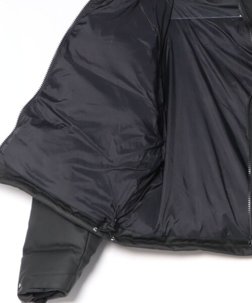 BREATH】FAUX LEATHER MATTE DOWN JACKET / ブラック [BR25AW-O0015