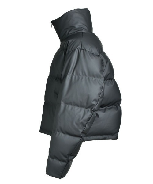 BREATH】FAUX LEATHER MATTE DOWN JACKET / ブラック [BR25AW-O0015