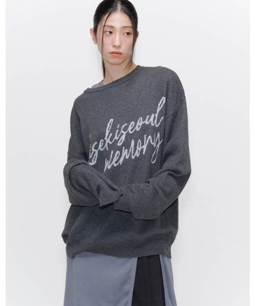 Miseki SEOUL(ミセキソウル)の「Misekiseoul memory graphic knit CHARCOAL(ニット/セーター・レディース・その他・1/2)」の1枚目の写真