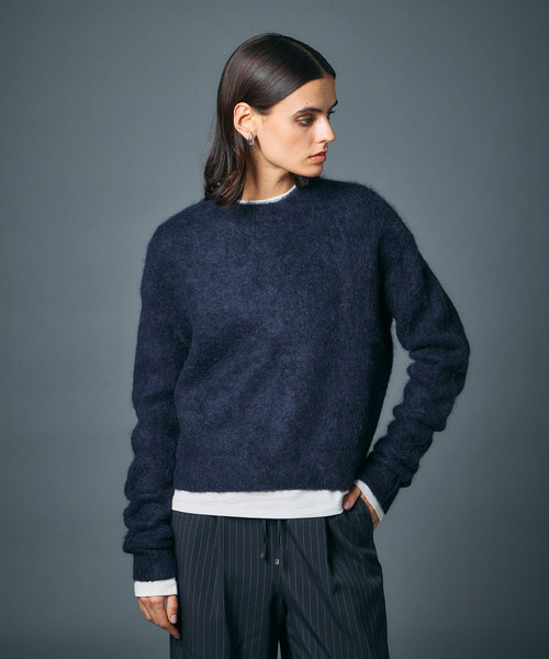 【新品未使用】今期N.O.R.C アルパカシャギー ニット ネイビー アルパカシャギーニットプルオーバー（ニット/セーター）｜N.O.R.C