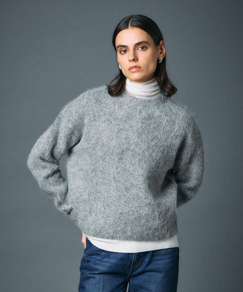 セール】アルパカシャギーニットプルオーバー（ニット/セーター