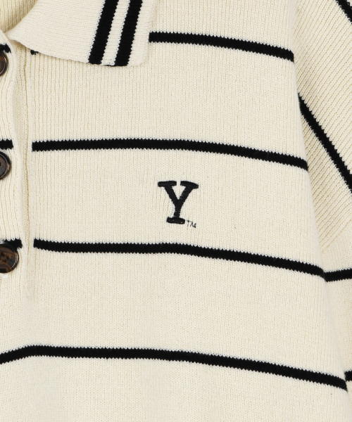 YALE(イェール)の「ウィメンズ Yロゴストライプポロニット_アイボリー(ニット/セーター・レディース・その他・SMALL/MEDIUM)」の5枚目の写真