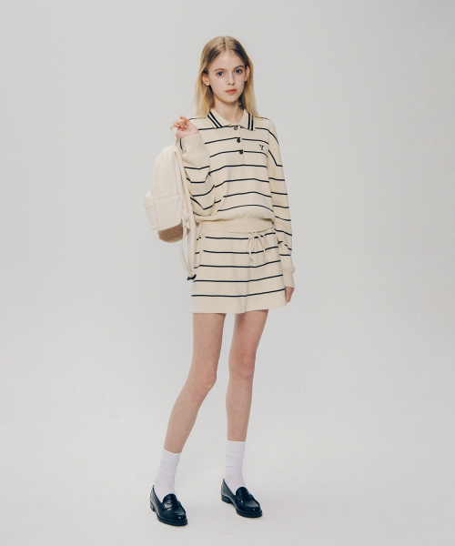 YALE(イェール)の「ウィメンズ Yロゴストライプポロニット_アイボリー(ニット/セーター・レディース・その他・SMALL/MEDIUM)」の7枚目の写真