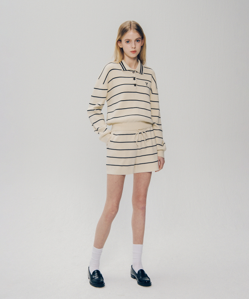 YALE(イェール)の「ウィメンズ Yロゴストライプポロニット_アイボリー(ニット/セーター・レディース・その他・SMALL/MEDIUM)」の9枚目の写真
