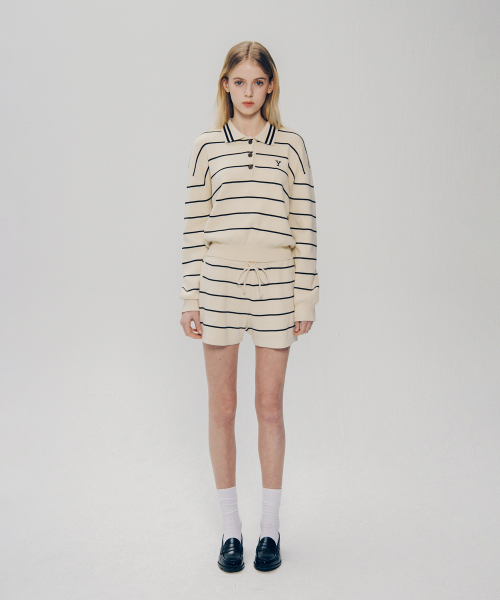 YALE(イェール)の「ウィメンズ Yロゴストライプポロニット_アイボリー(ニット/セーター・レディース・その他・SMALL/MEDIUM)」の10枚目の写真