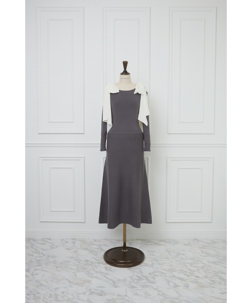 セール】Open Shoulder Ribbon Knit Dress（ワンピース）｜MISTREASS